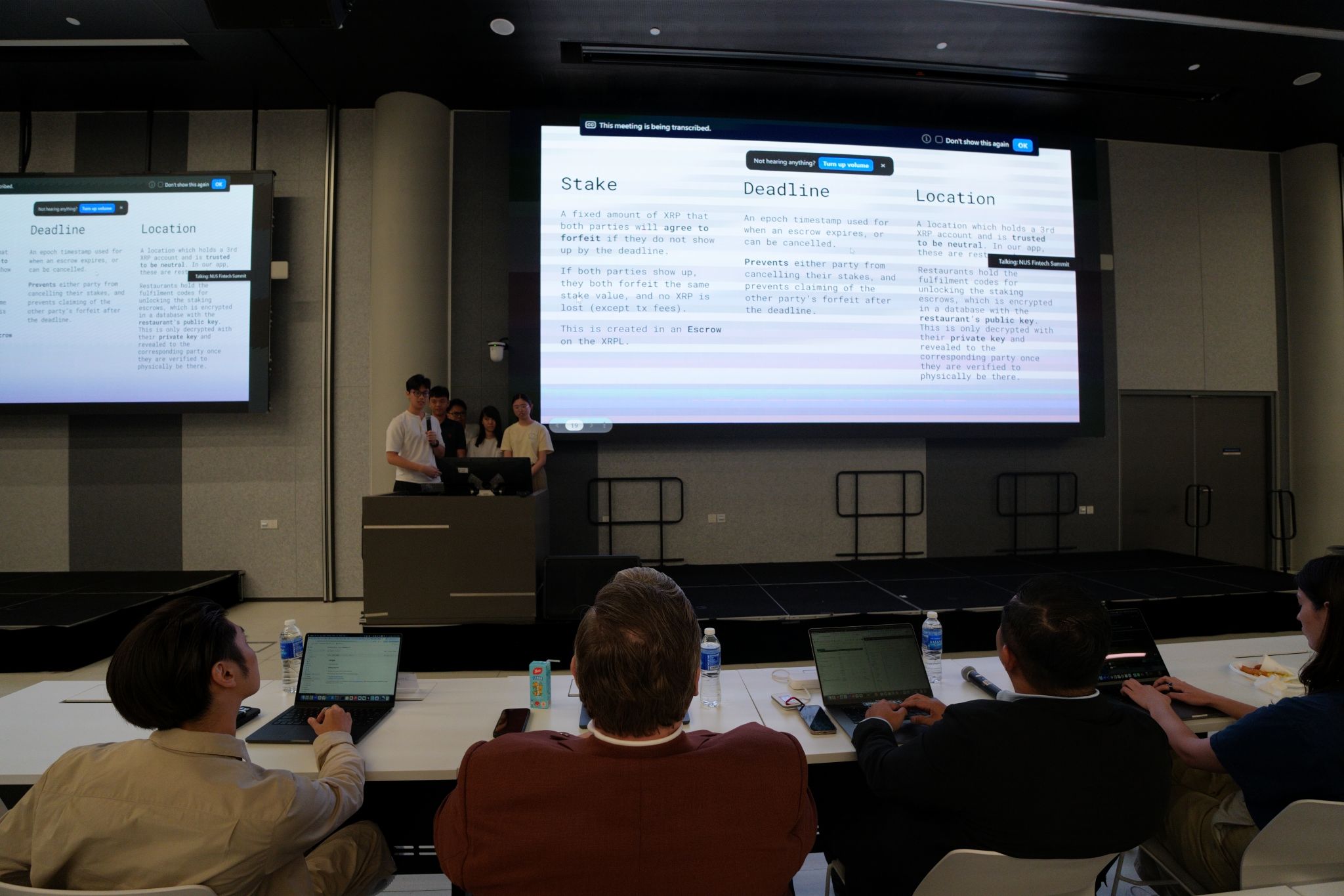 Finalist team presenting their XRPL project